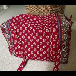 Vera Bradley Red Leaf Large Duffel Bag - EUC!